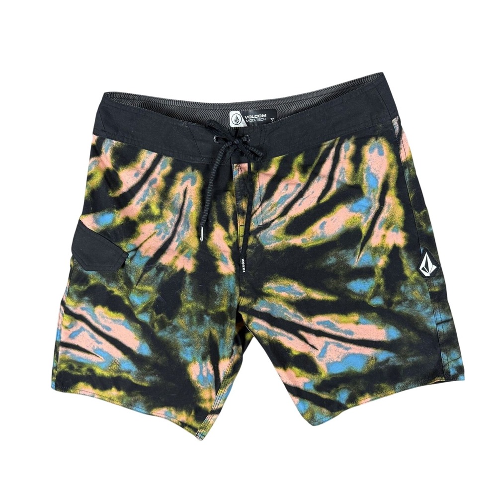 Volcom Mod-Tech 19" Boardshorts Tie Dye Swim Trunks Size 31